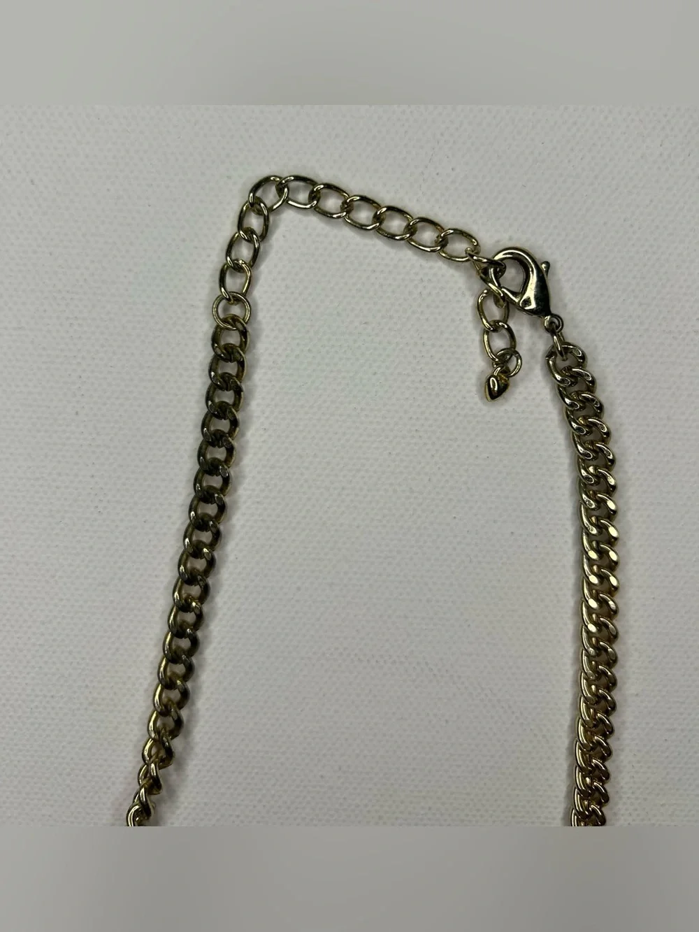 Charming Charlie Gold Spun Interlinked  Bib Necklace  Chunky Jewelry Maximalist